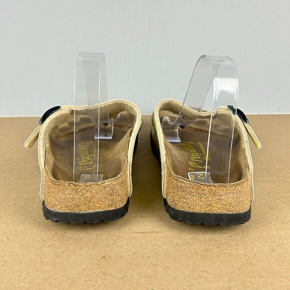 Birkenstock Papillio Gizeh Floral Print Toe Post Sandals Womens 9 Yellow Green - Picture 4 of 9